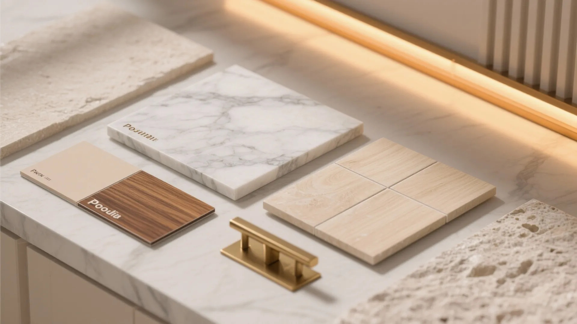 Stone or tile backdrop for a timeless altar