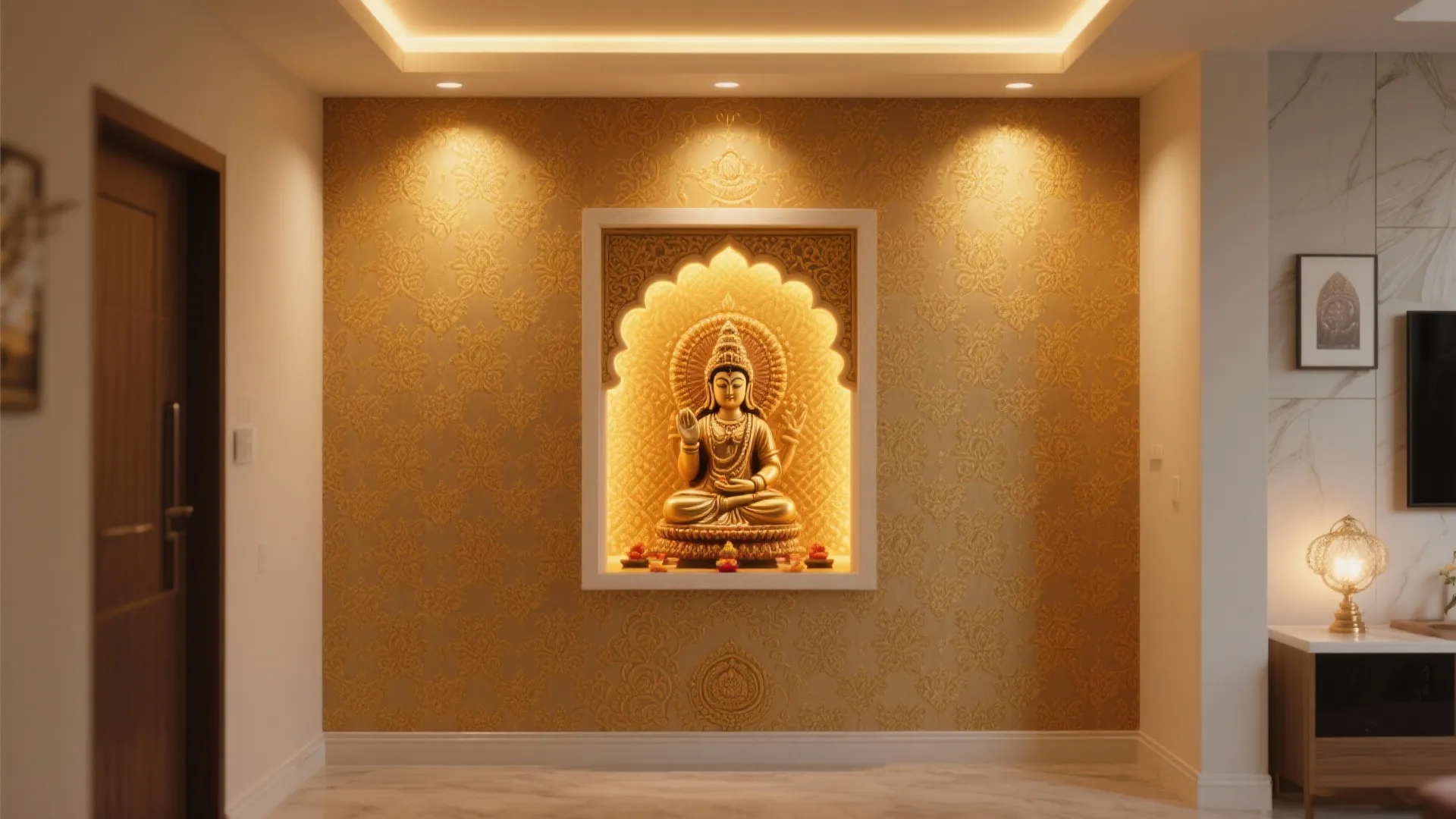 Niche with Ornamental Back Panel