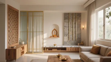 5 Partition Design Ideas for a Pooja Room