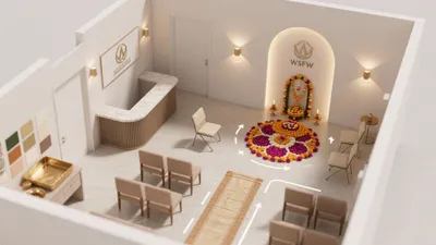 Luxury Wedding Reception Hall with Floral Centerpiece