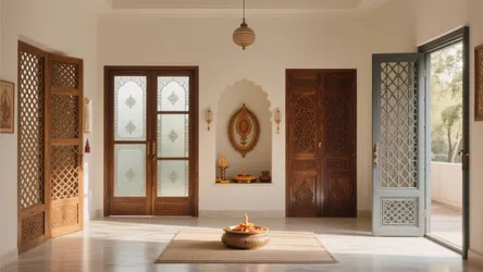 5 Simple Pooja Room Door Designs for Elegant Homes