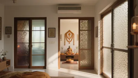 5 Stunning Pooja Room Door Glass Designs