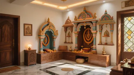 5 Stunning Pooja Room Gopuram Designs
