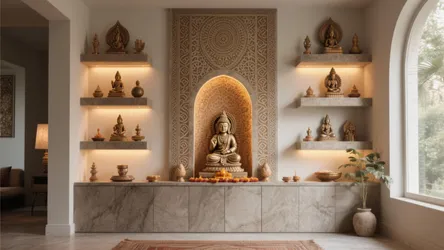 5 Inspiring Pooja Room Wall Design Ideas