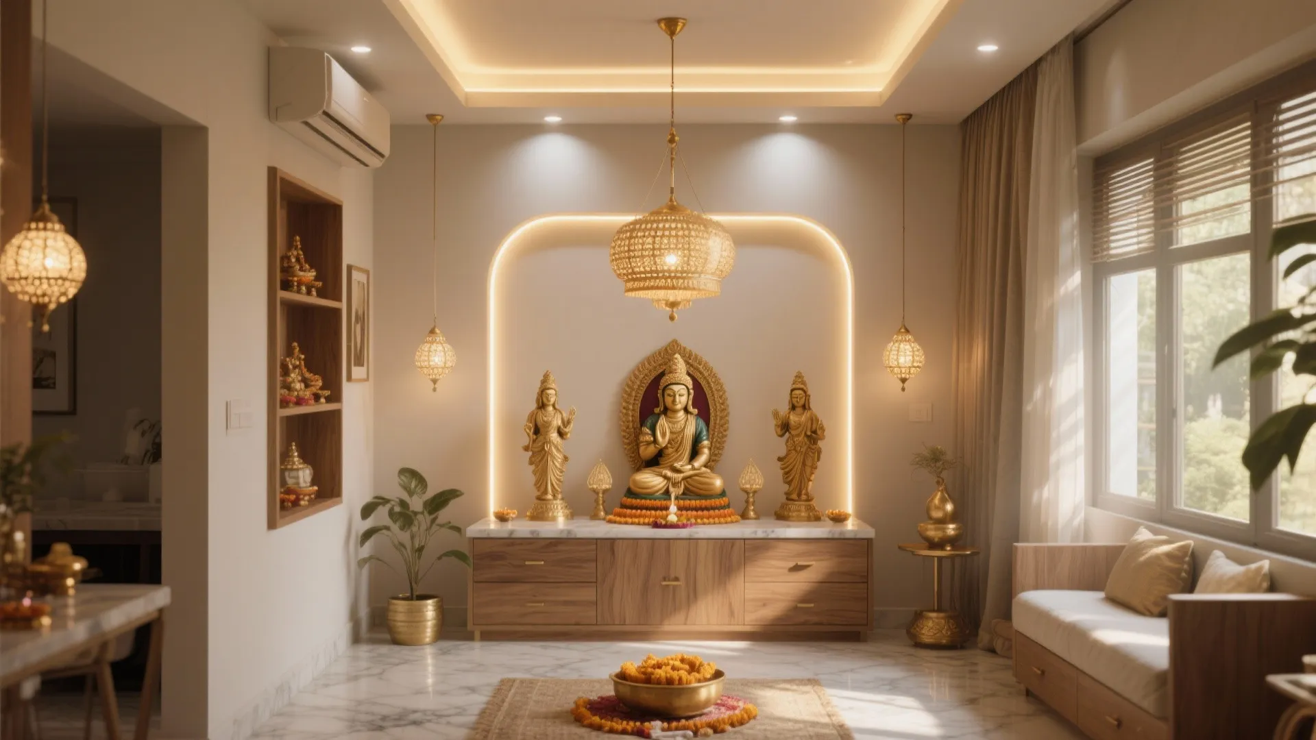 5 Pooja Room Lighting Ideas: Light up your sacred space with these expert-approved ideas