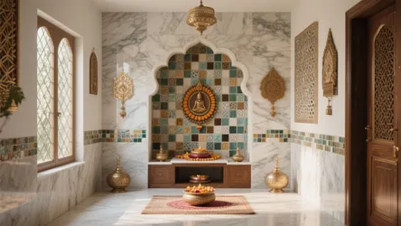 5 Inspiring Pooja Room Wall Tile Designs