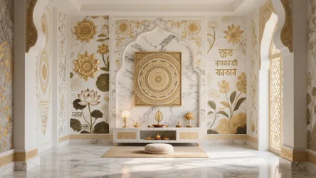 Top 10 Pooja Room Wallpaper Design Ideas