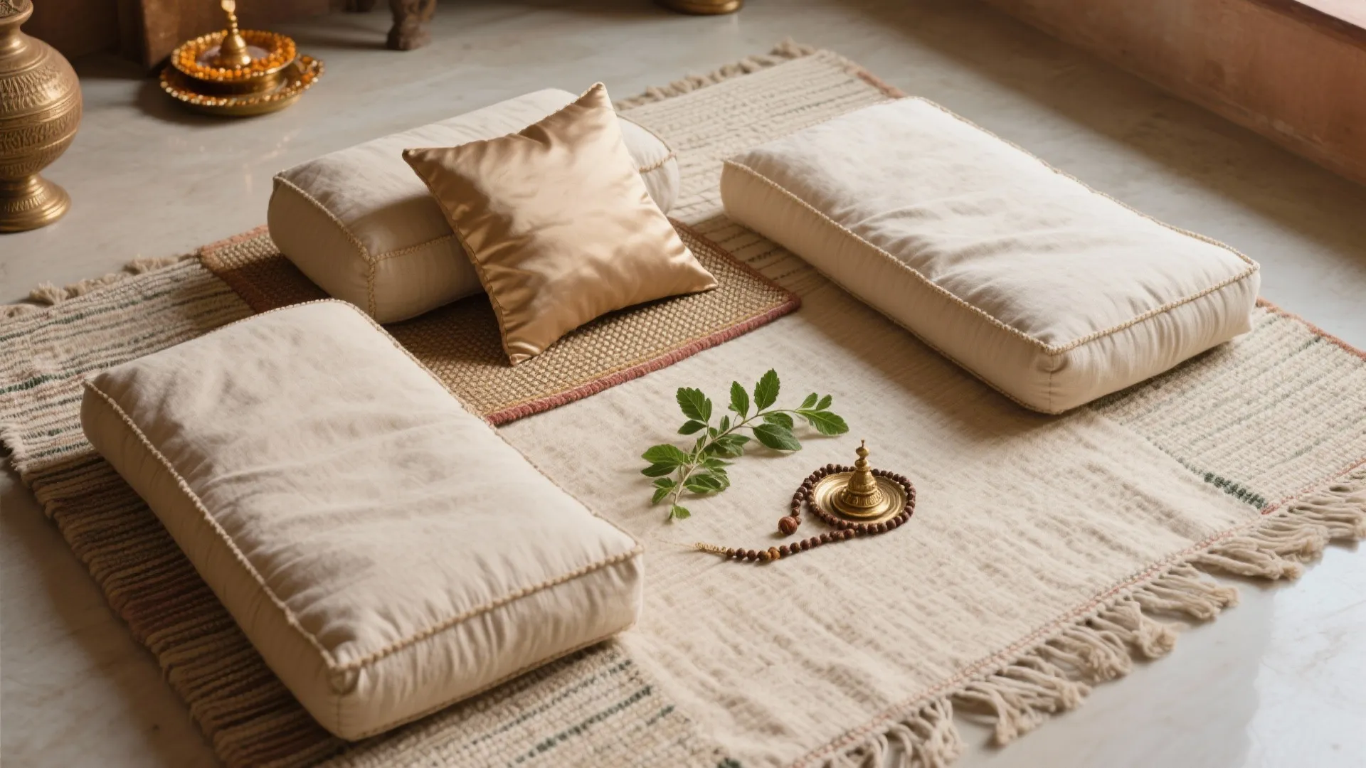 Flexible floor seating and layered textiles