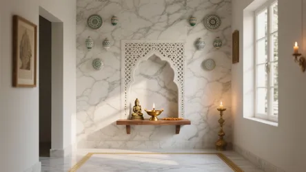 5 Pooja Room Design Tiles Ideas That Transform Small Spaces