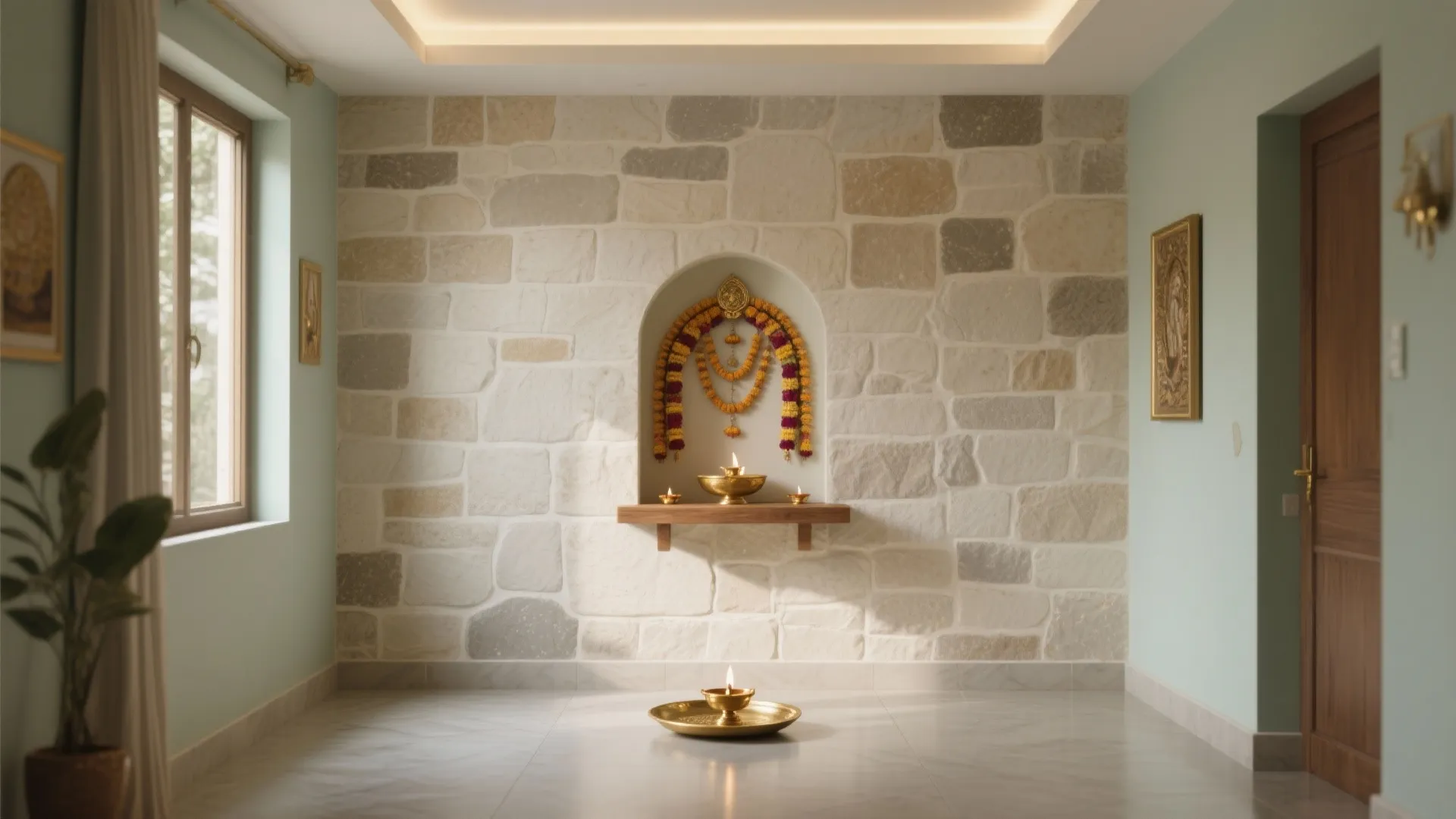5 Pooja Room Tiles Design Ideas for Serene Spaces