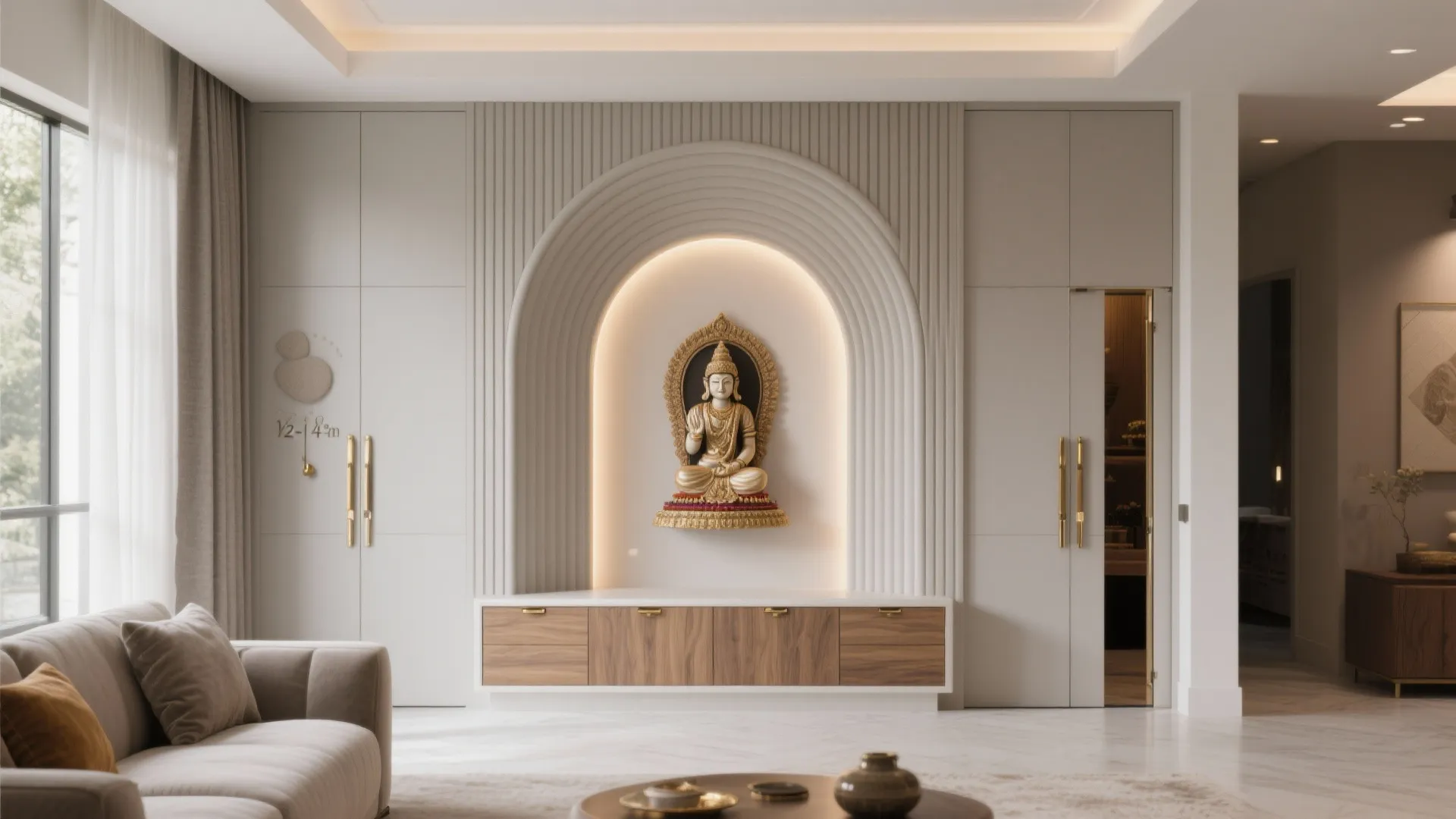 Pooja Wall as Artful Focal Point