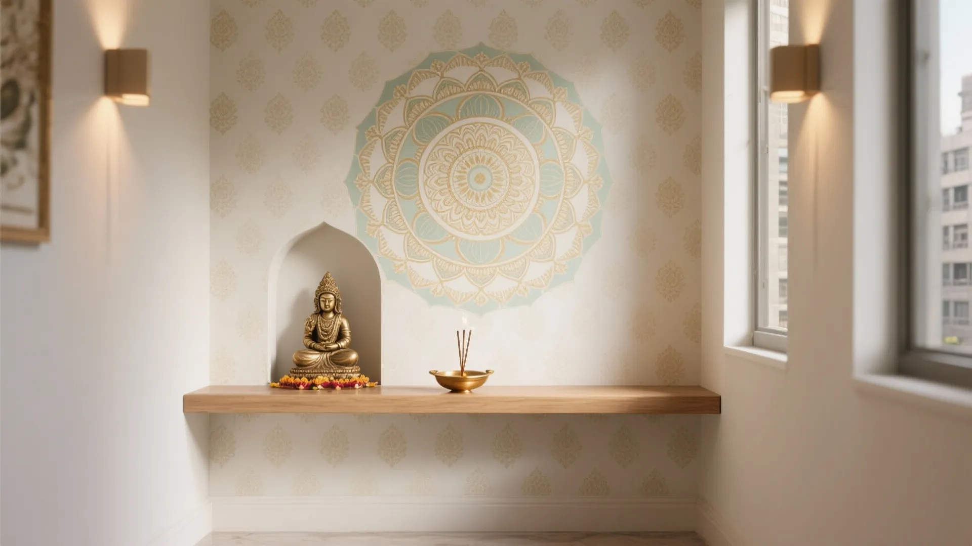 5 wallpaper designs for pooja room: A designer’s guide to serene, Vastu-smart choices for small sacred corners