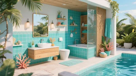 10 Fun Pool Bathroom Ideas