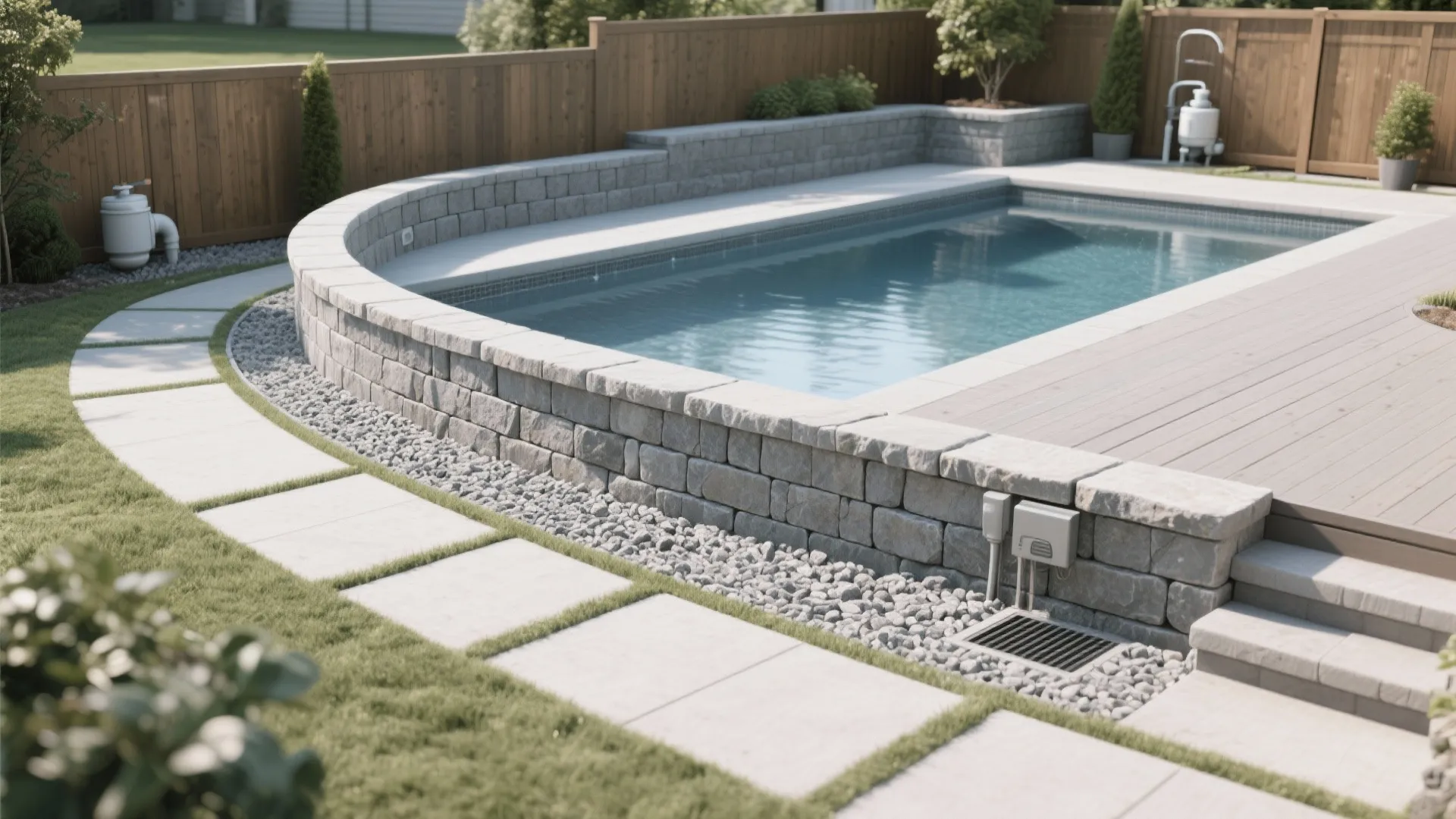 DIY Retaining Wall for Above Ground Pool: Step-by-Step Guide: 1 Minute to Understand How to Build a Safe, Attractive Wall