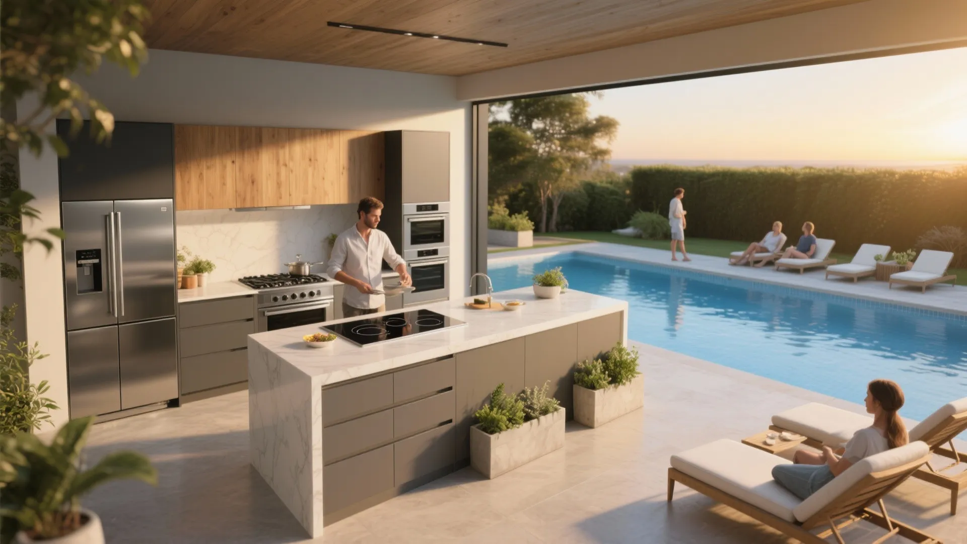 5 Outdoor Kitchen Ideas with Pool: Creative small-space outdoor kitchen ideas to elevate poolside living