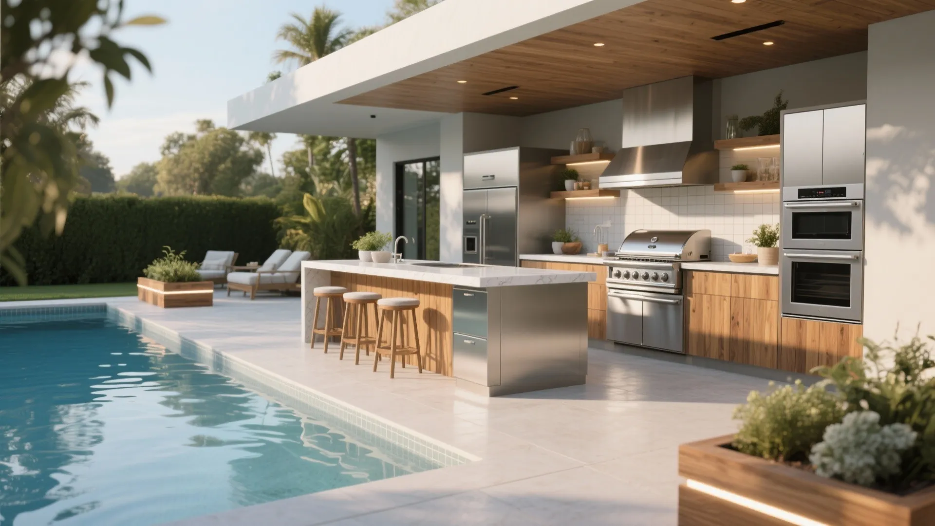 5 Outdoor Pool Kitchen Ideas: Creative, practical and budget-savvy poolside kitchen concepts I’ve used in real projects