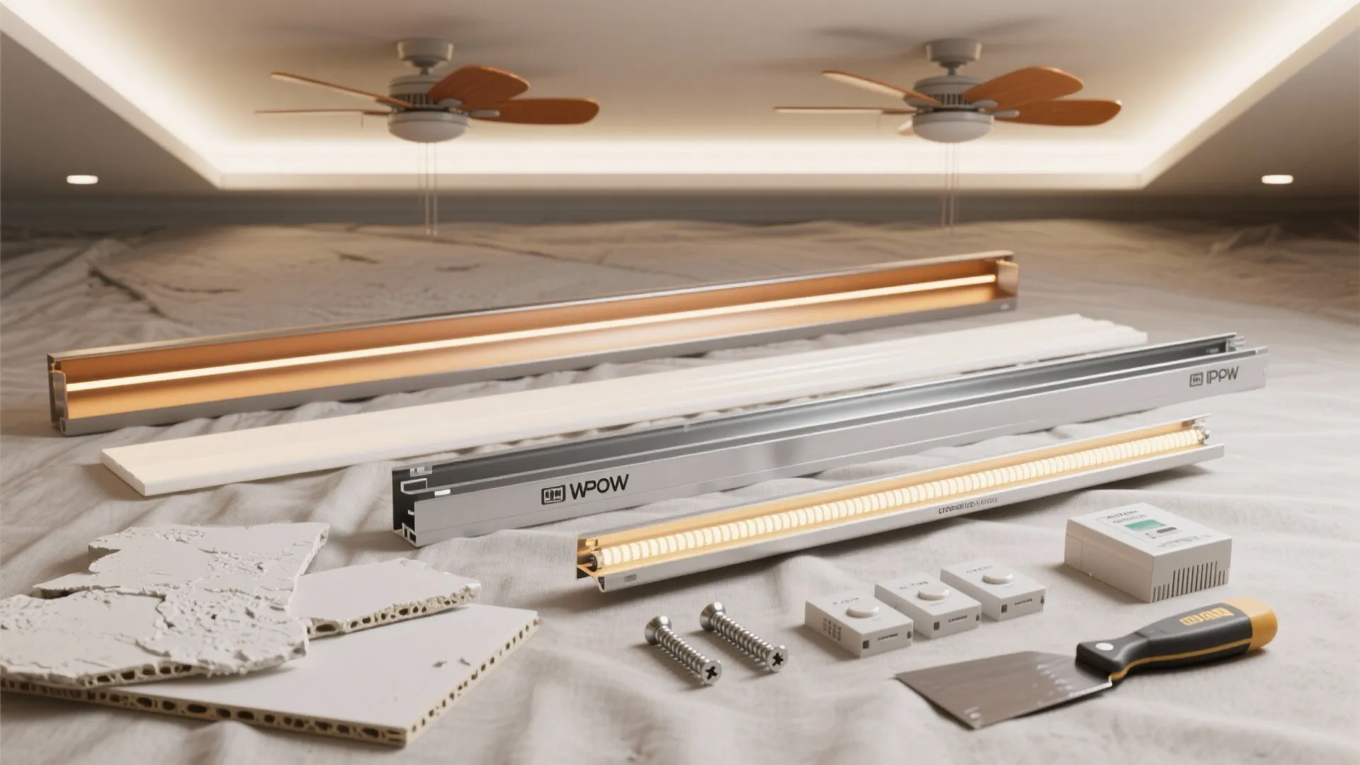 Layered POP Bands and LED Light Troughs