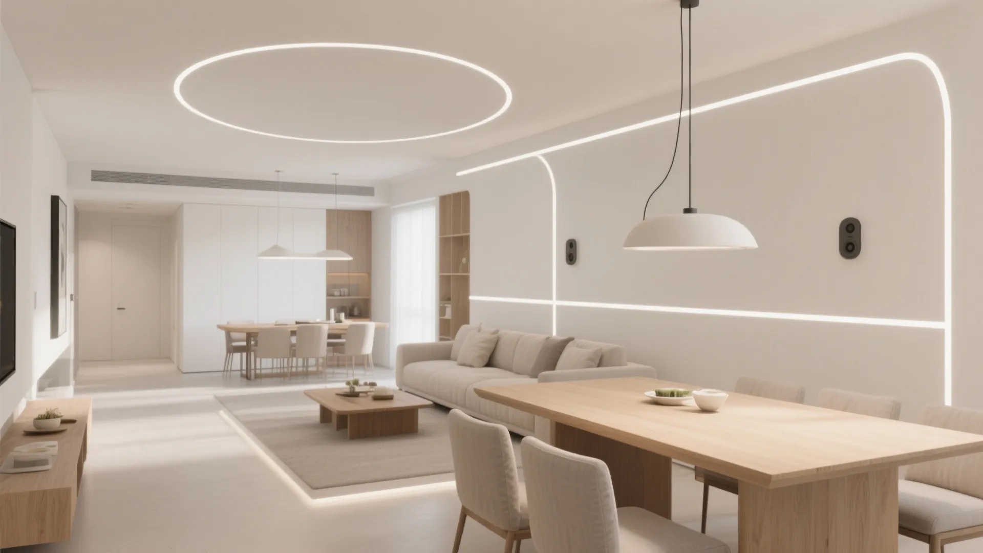 Accent Beams and POP Bands to Zone Open Plans