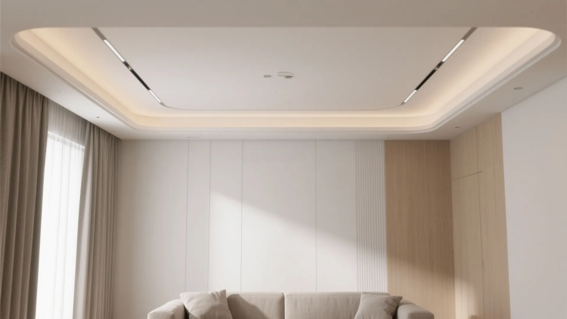 Perimeter POP border that frames the room