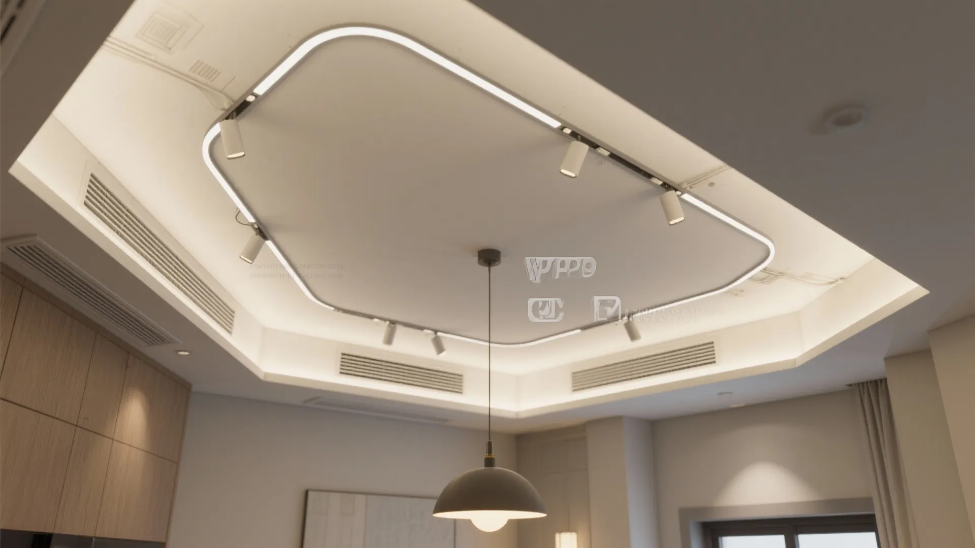 Floating POP Border to Integrate Vents and Wiring