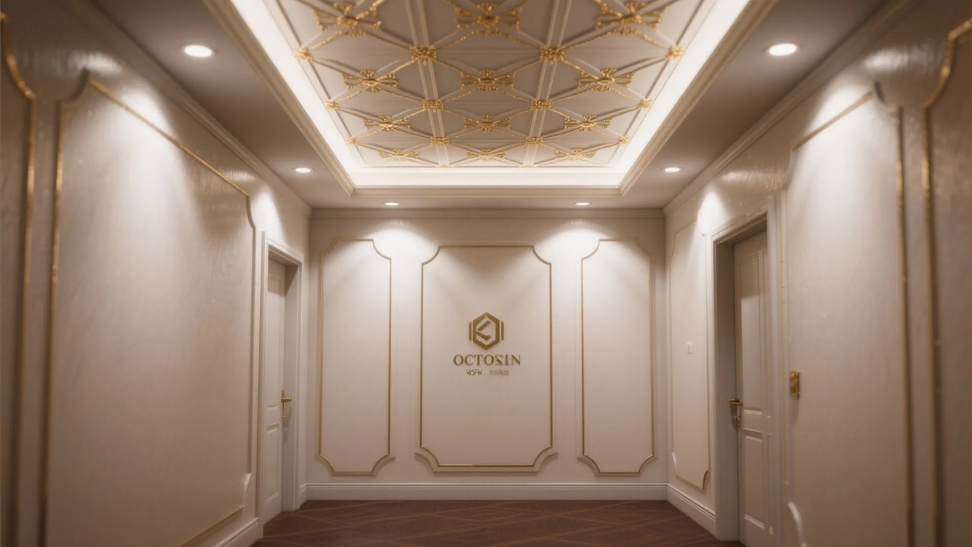 Pop Ceiling with Intricate Patterns