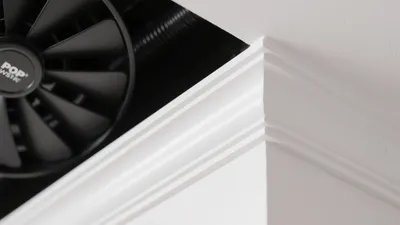 Hidden Ceiling Fan Installation with Clean Molding