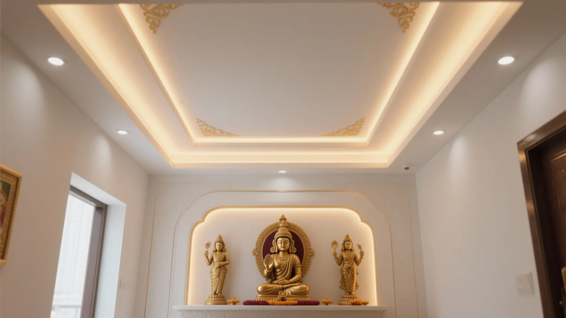 Minimal POP ceiling with soft cove lighting