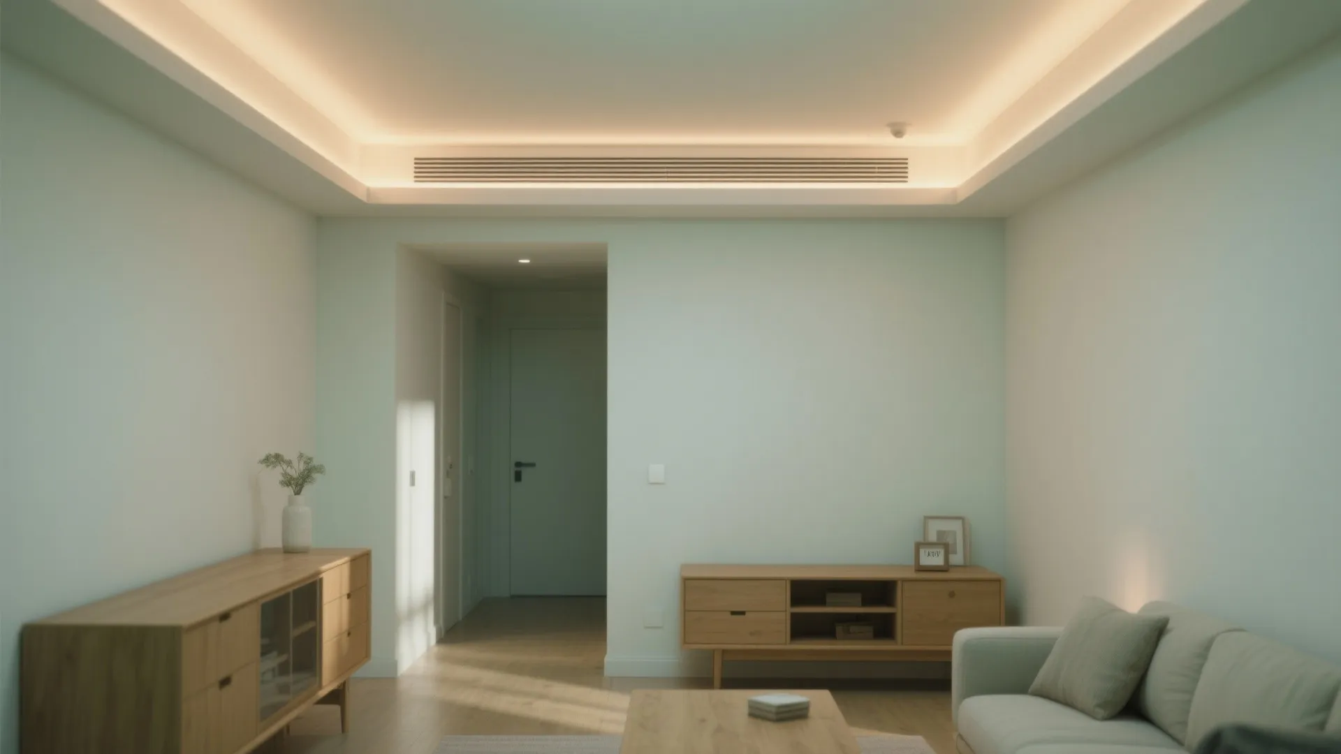 Minimal POP Cove Lighting for a Calm Hall