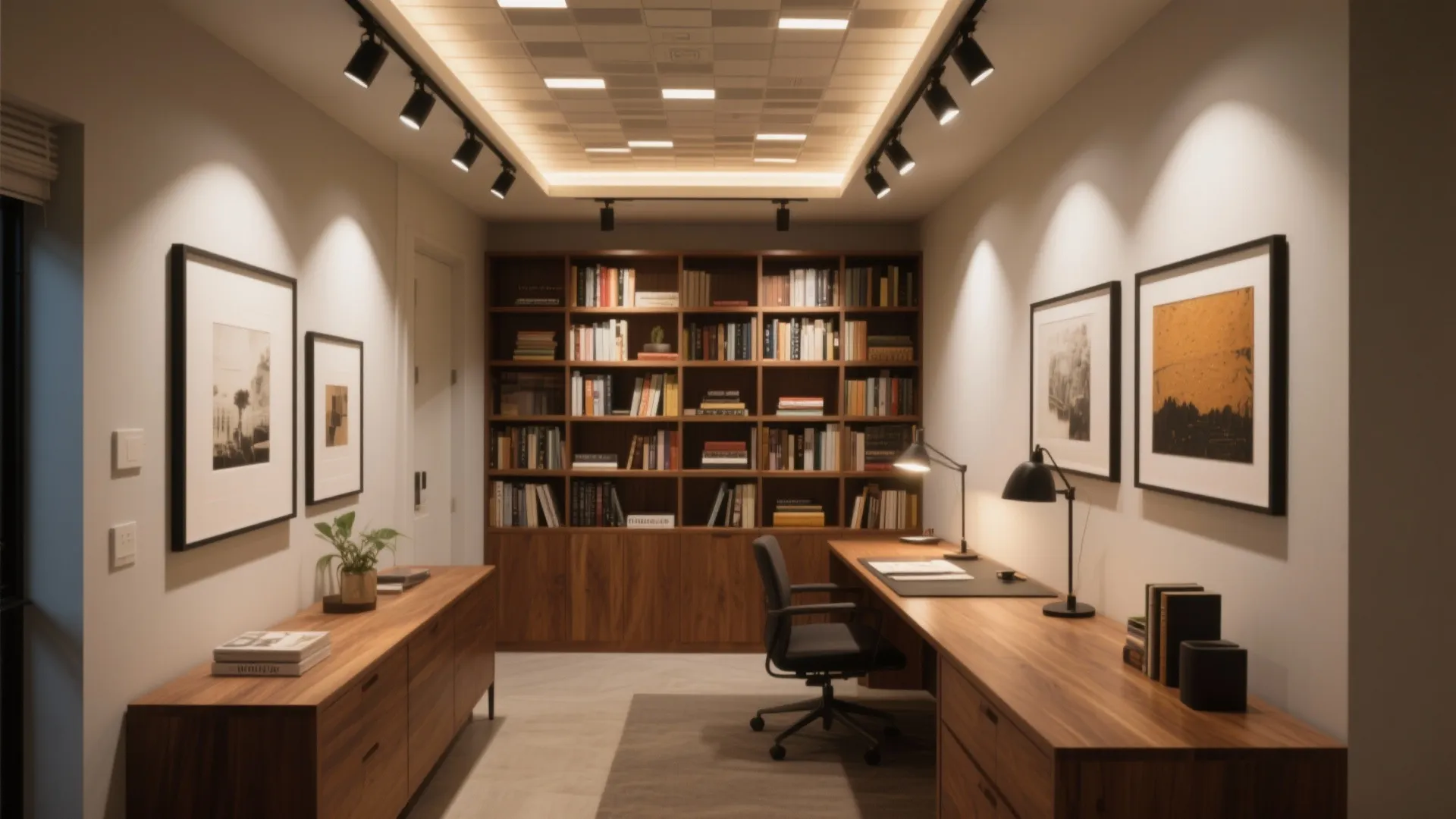 POP False Ceiling with LED Spotlights