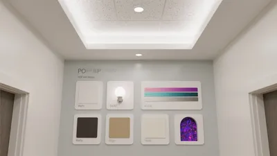 Modern Lighting & Finish Display Wall for Interior Design