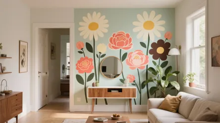 Pop Flower Design on Wall: 5 Bold Ideas