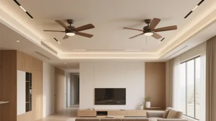 5 POP Design Ideas for Hall with 2 Fans