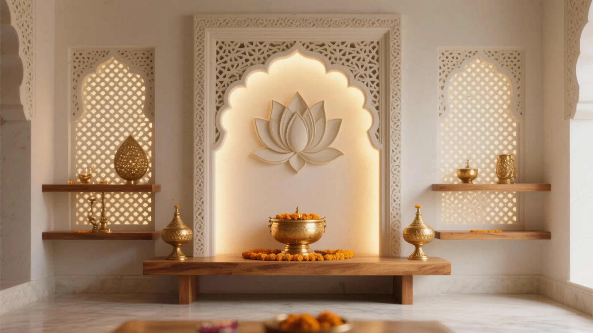 POP Jaali Backdrop with Soft Lighting