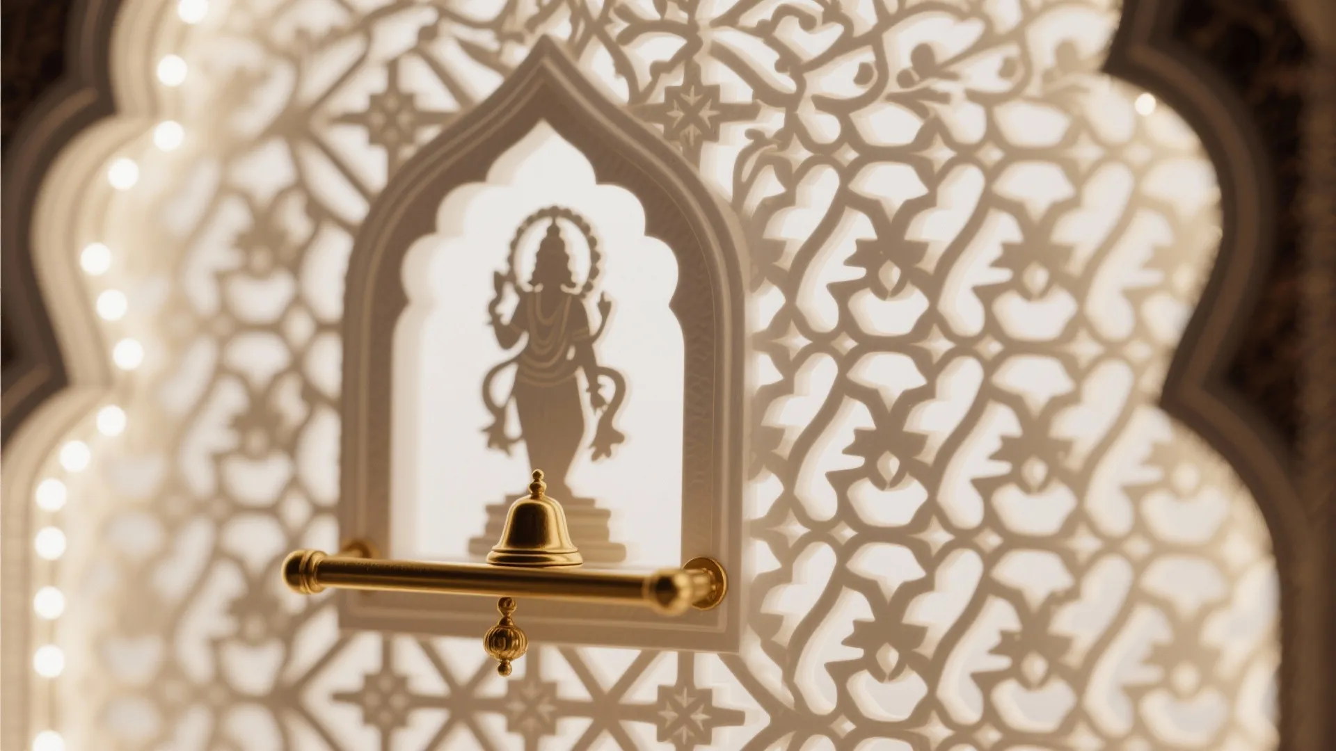 Intricate POP Jaali Backdrop for the Deity Niche