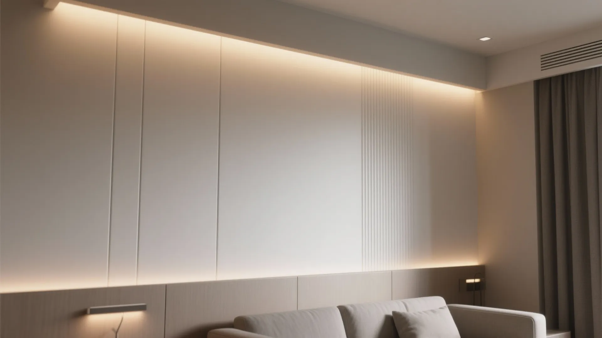 4) Linear Grooves and Shadow Gaps with Warm LEDs