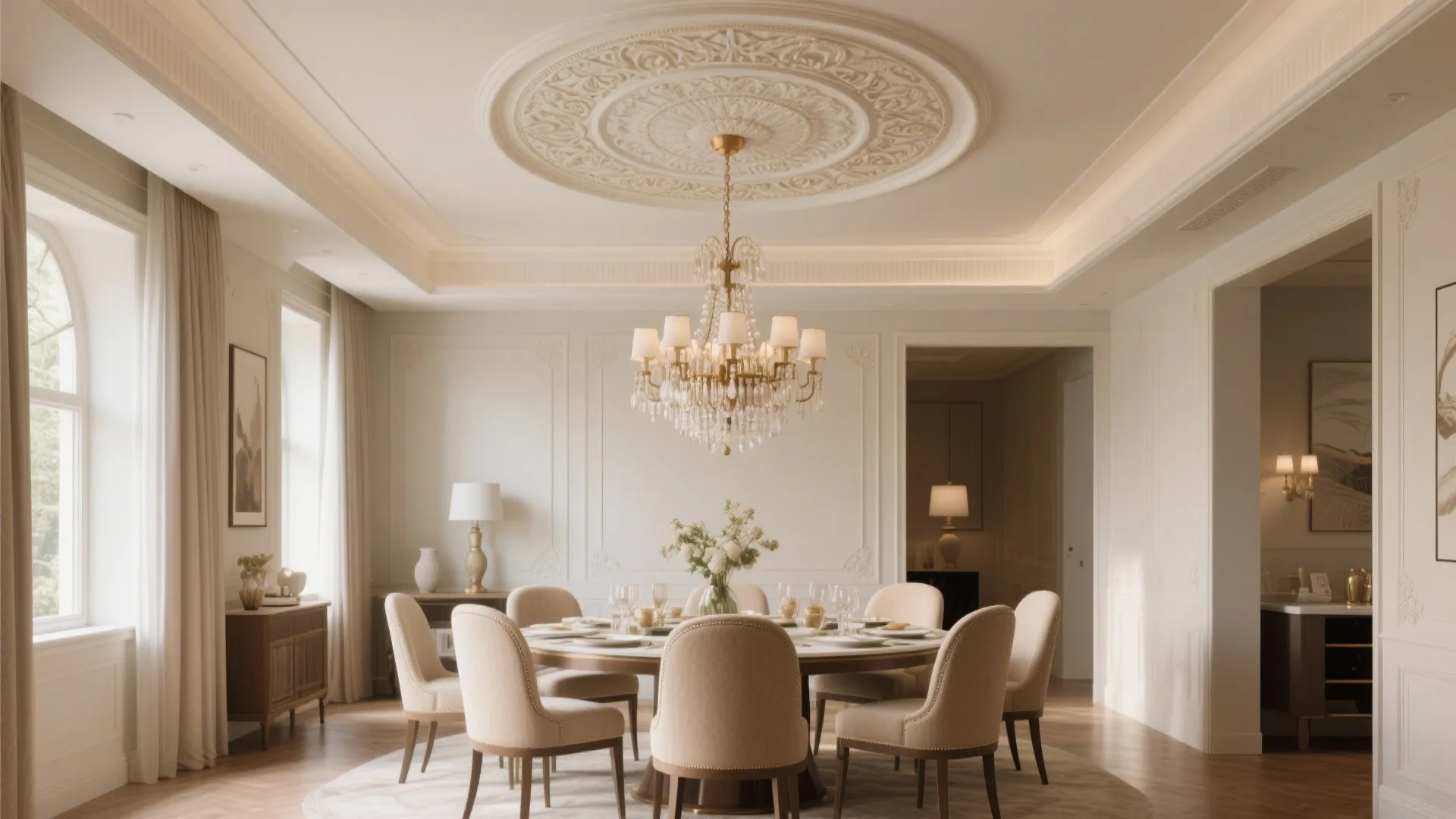 POP Ceiling with Central Medallion