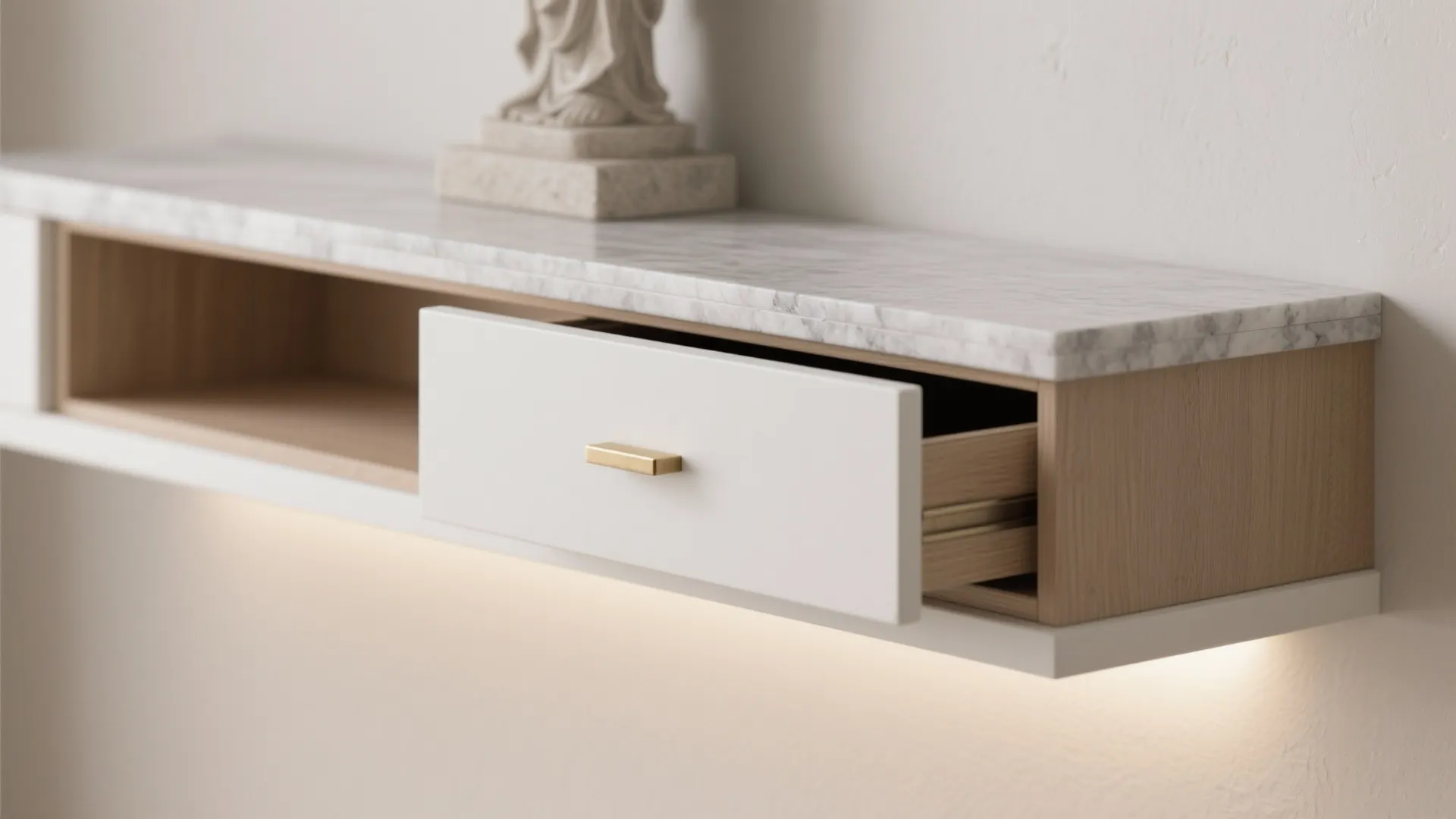 POP Niches and Floating Shelves with Concealed Storage