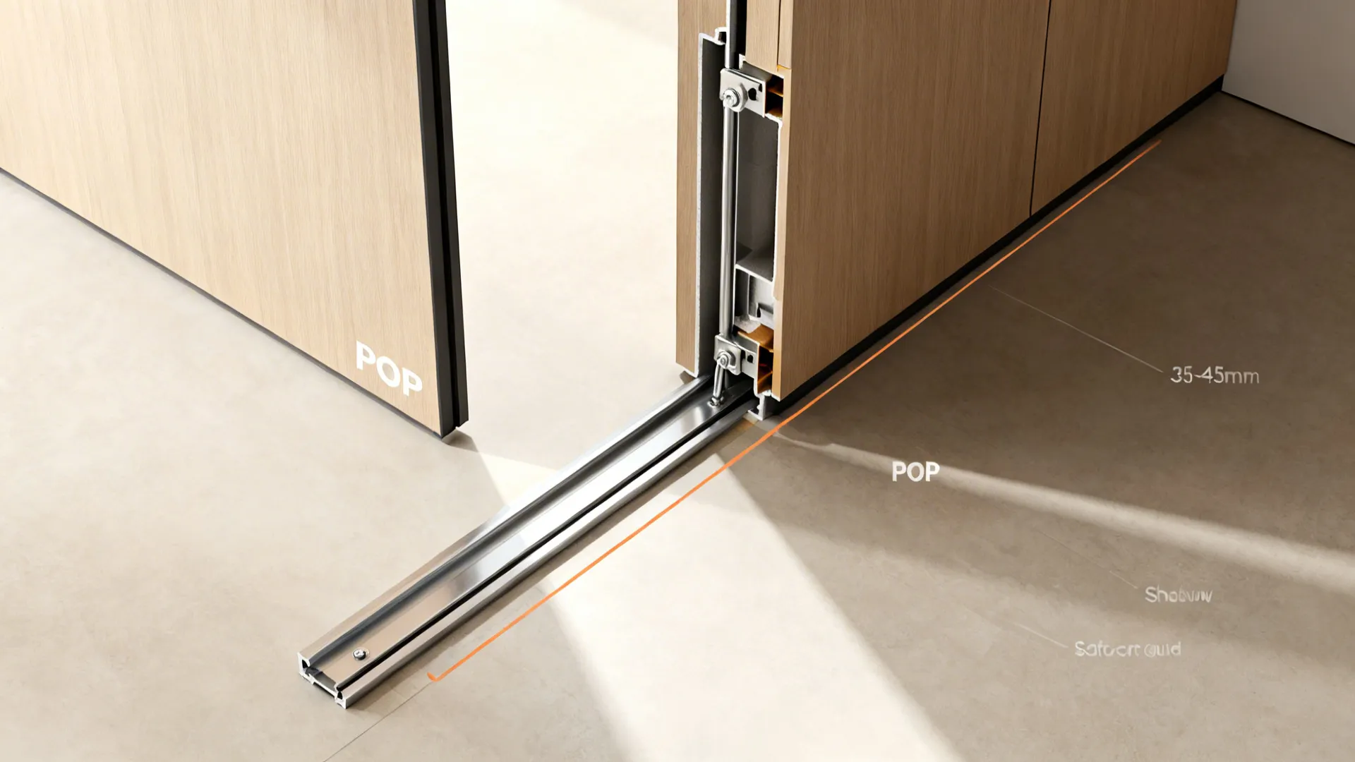 Slim POP Portal with Hidden Sliding Door