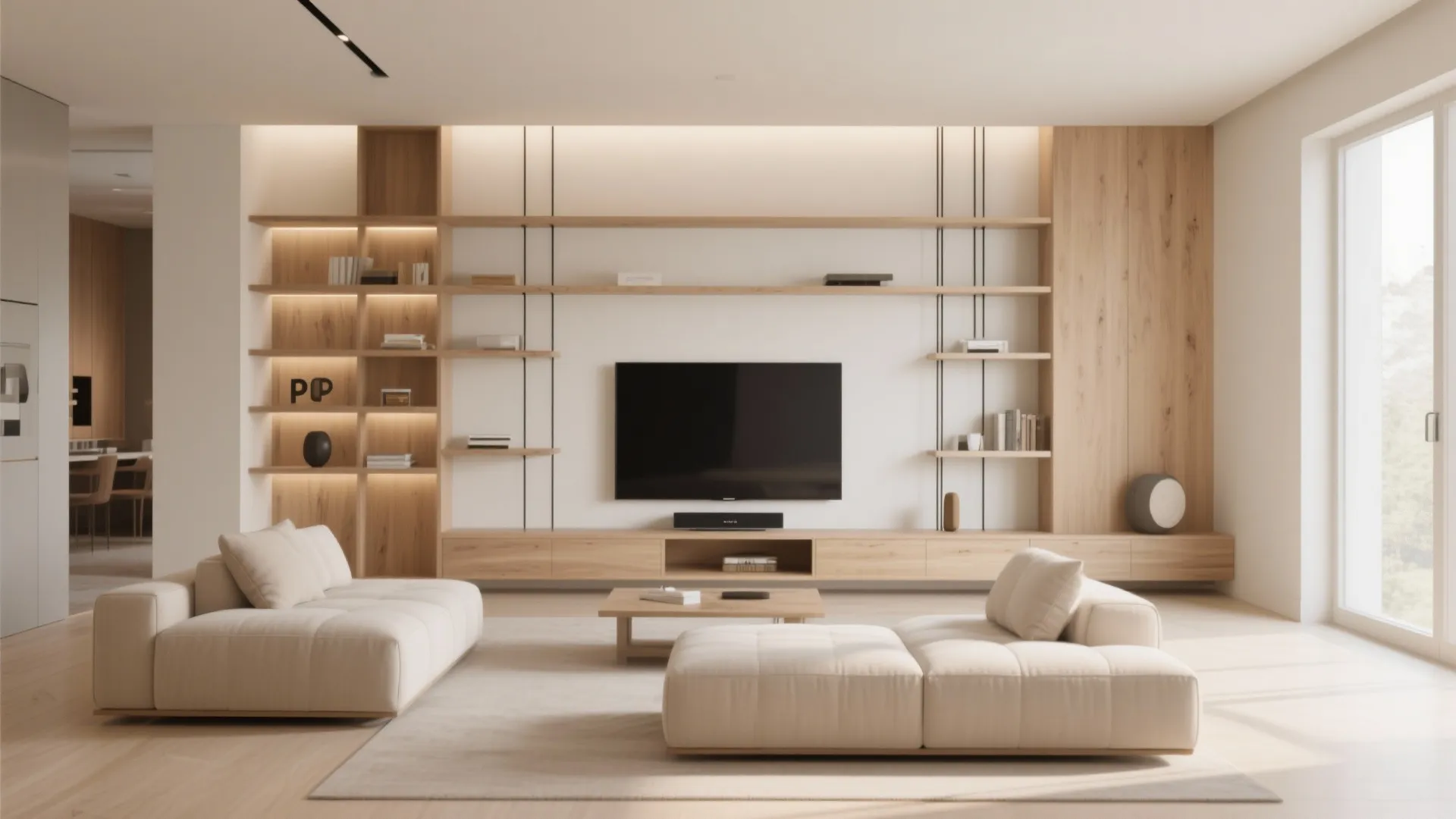 Integrated shelving with POP design