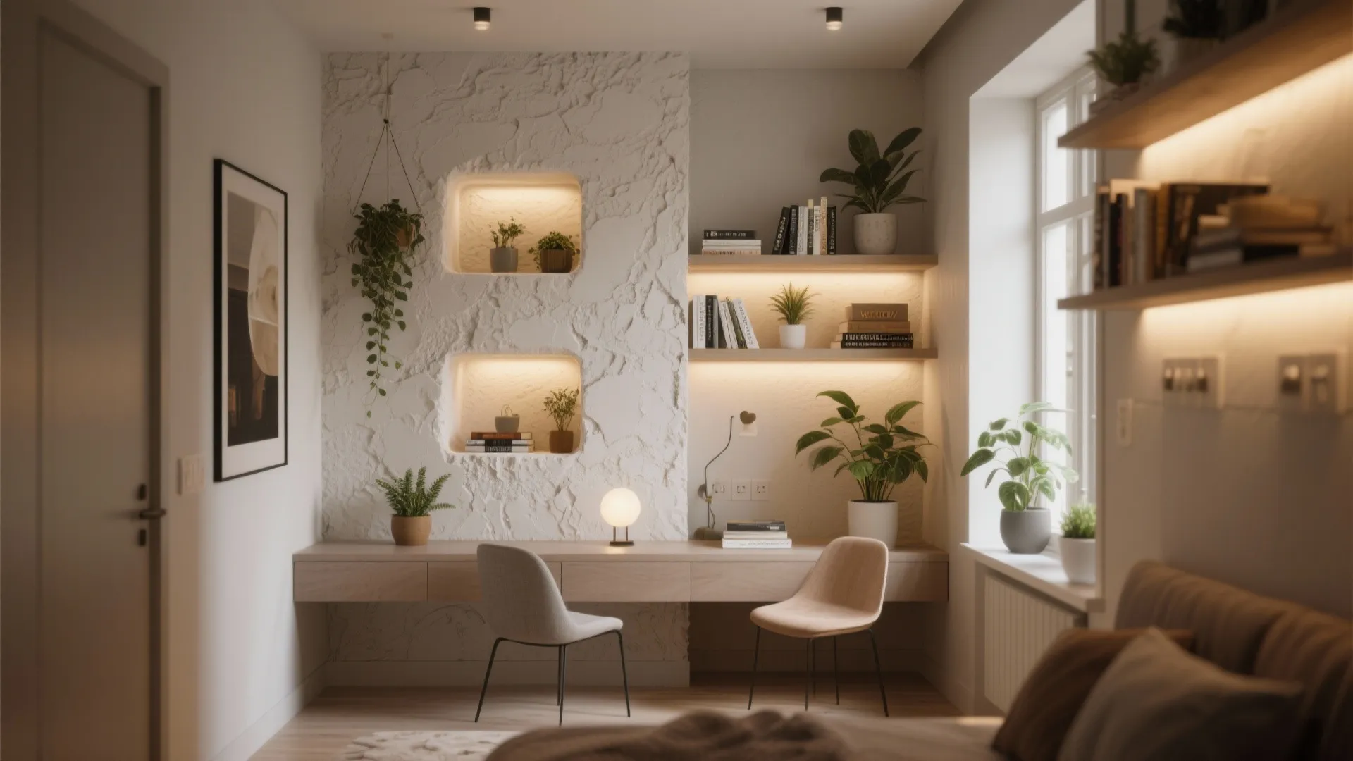 POP with Integrated Storage Shelves