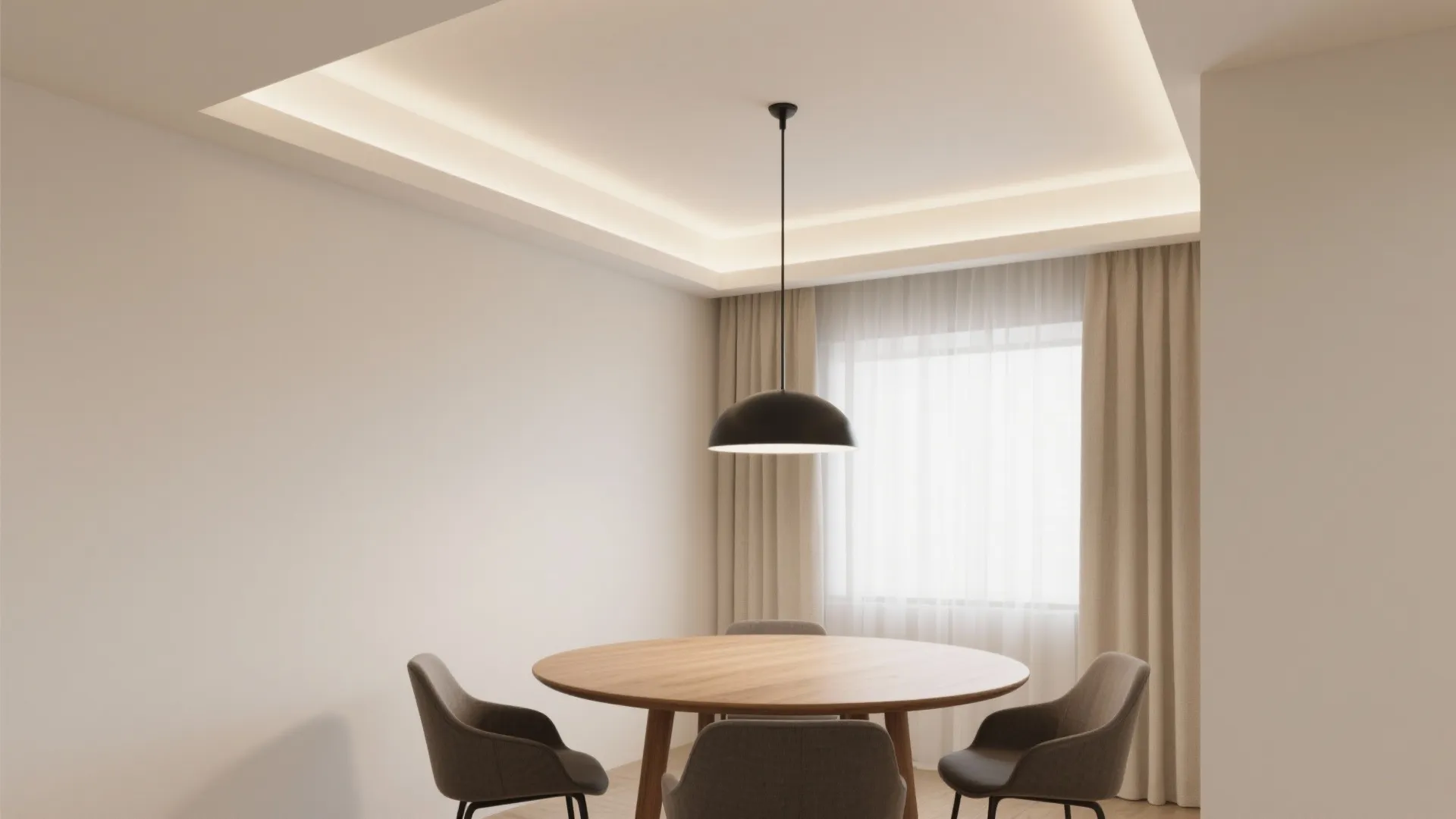 Floating POP Tray Ceiling with Hidden Lighting