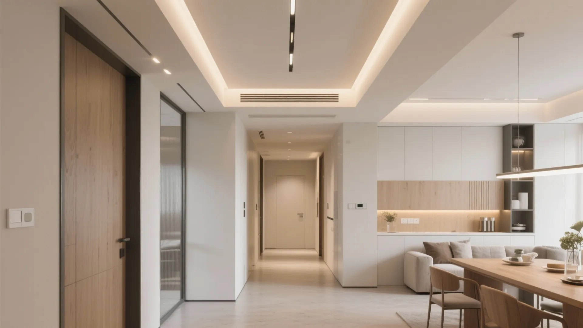 POP Ceiling Trays with Hidden Smart Controls