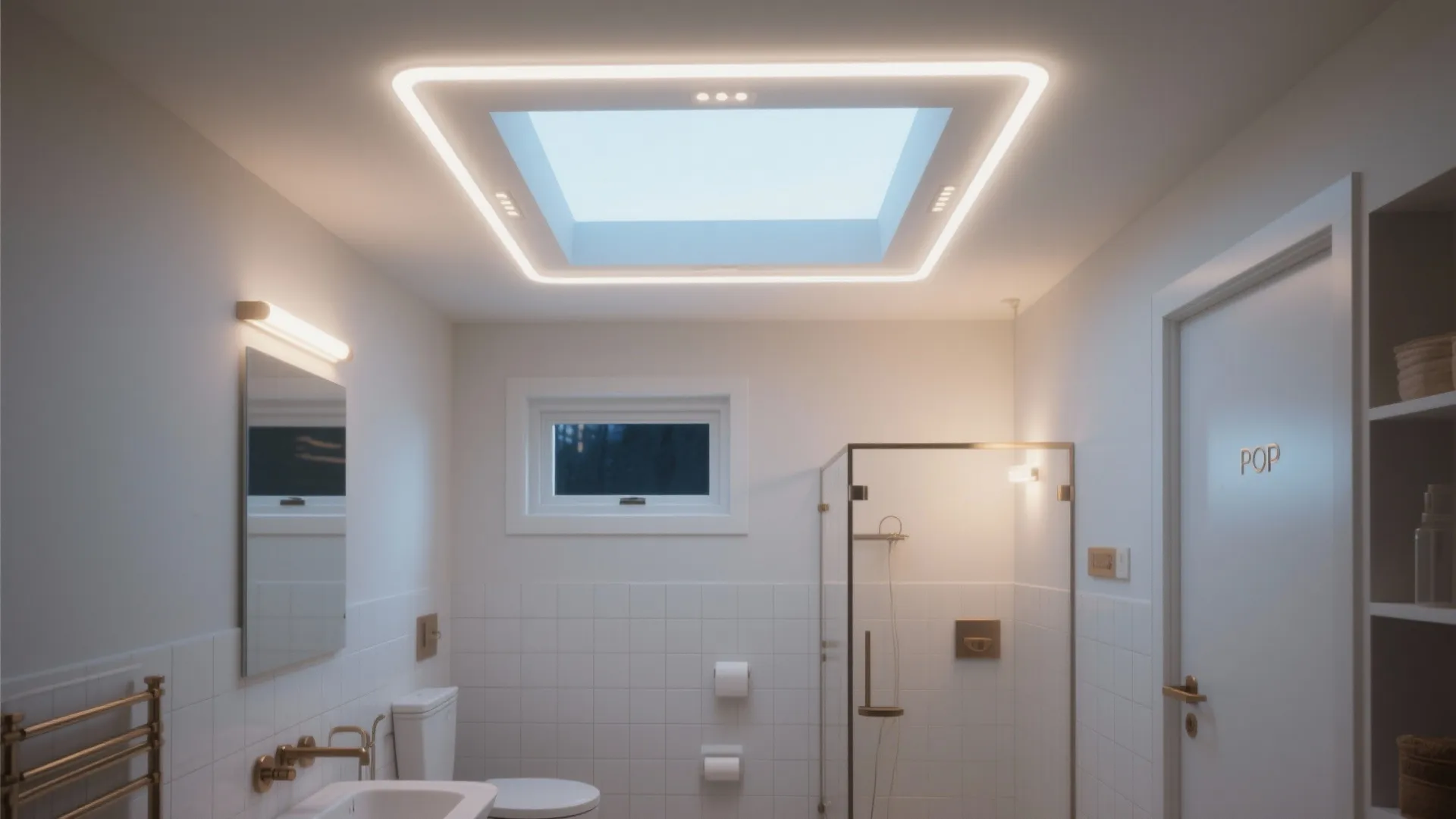 Tray POP Ceiling with (Real or Faux) Skylight