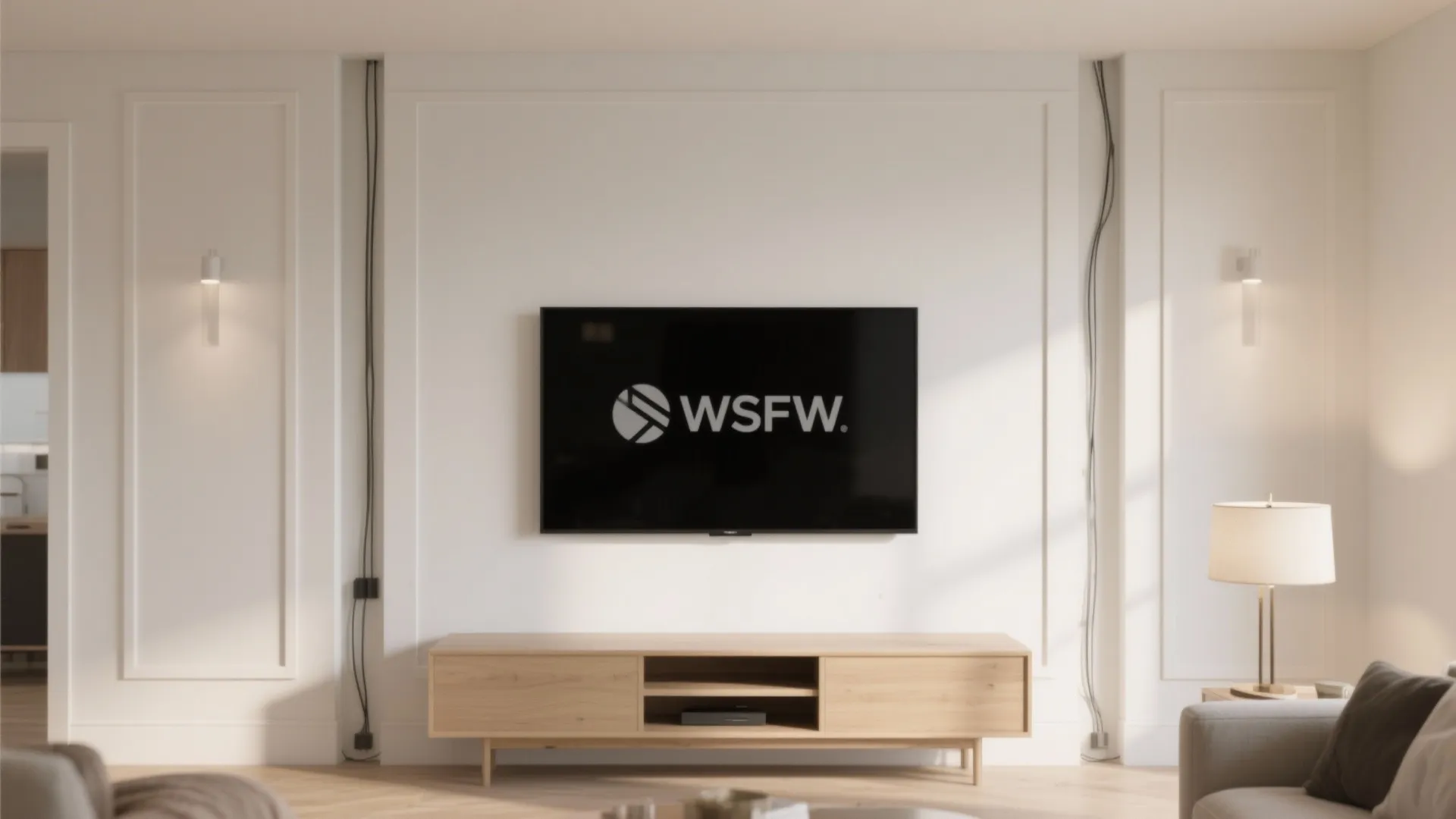 Minimal POP Wall Panels to Frame the TV