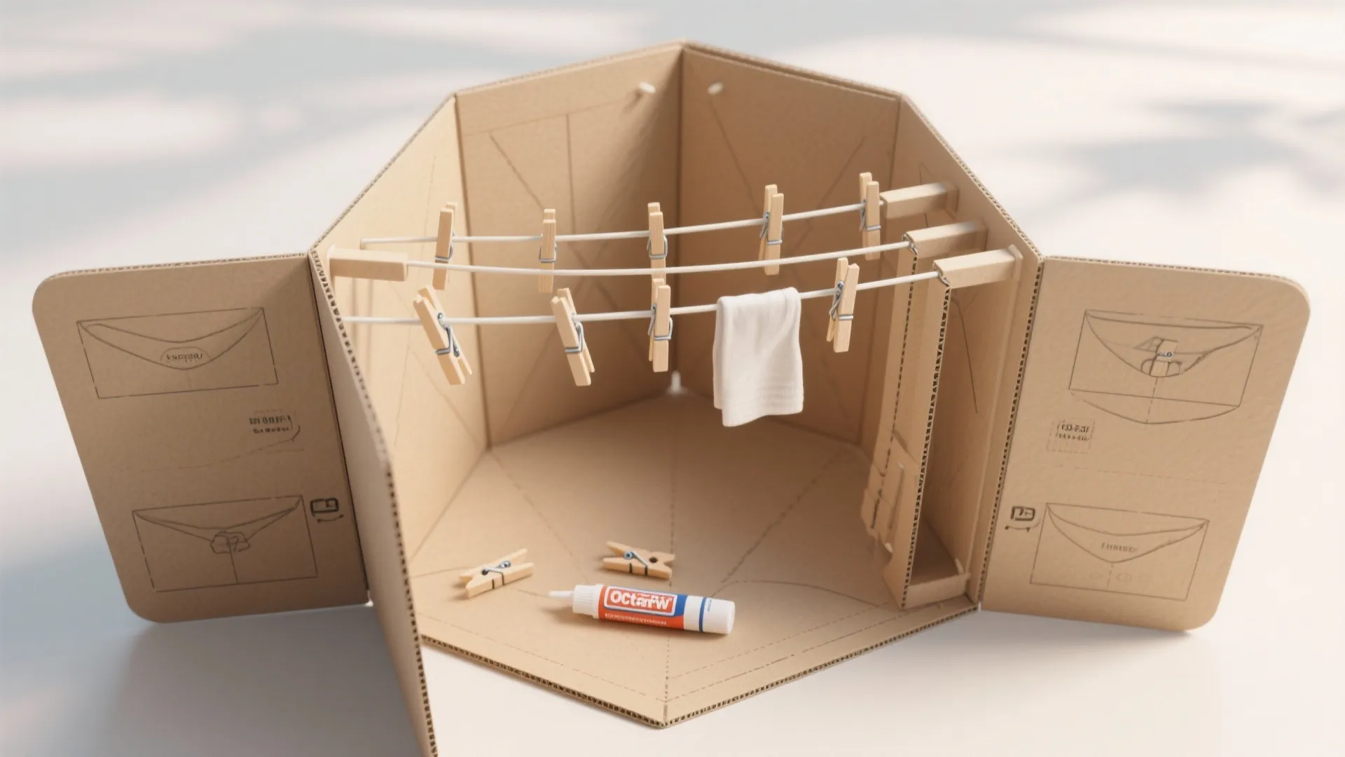 4. Hanging Drying Rack Pop-Up Card