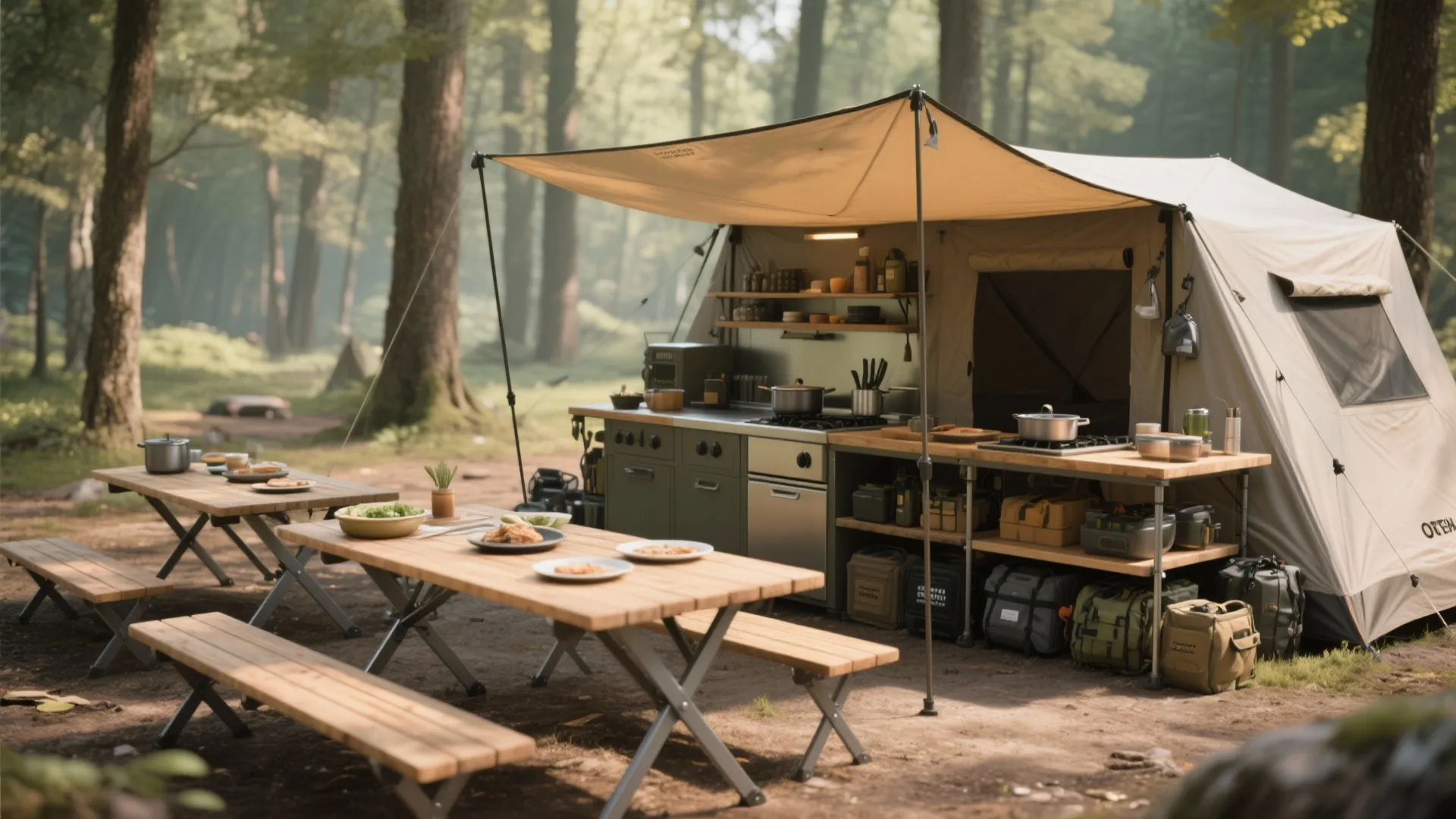 1) Pop-up galley station