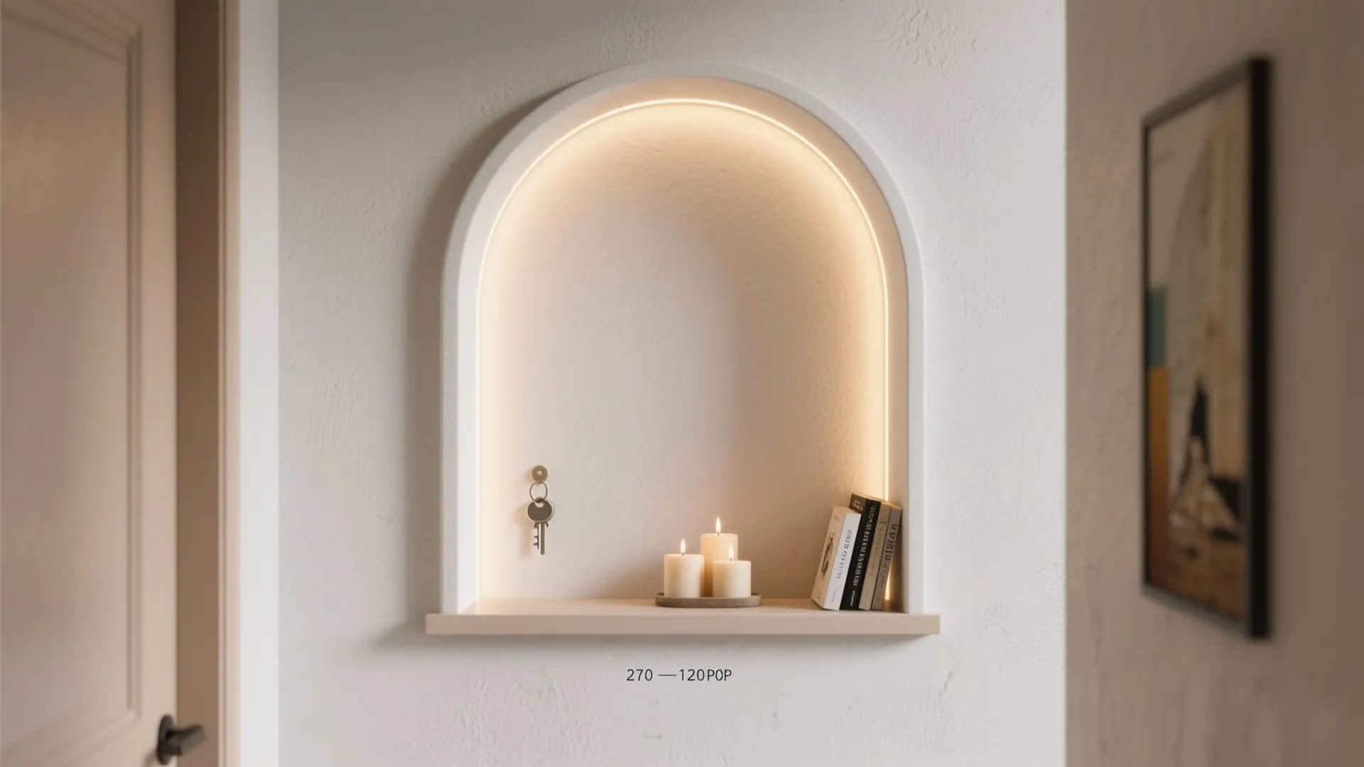 2) Shallow Niches and Ledges for Display + Storage