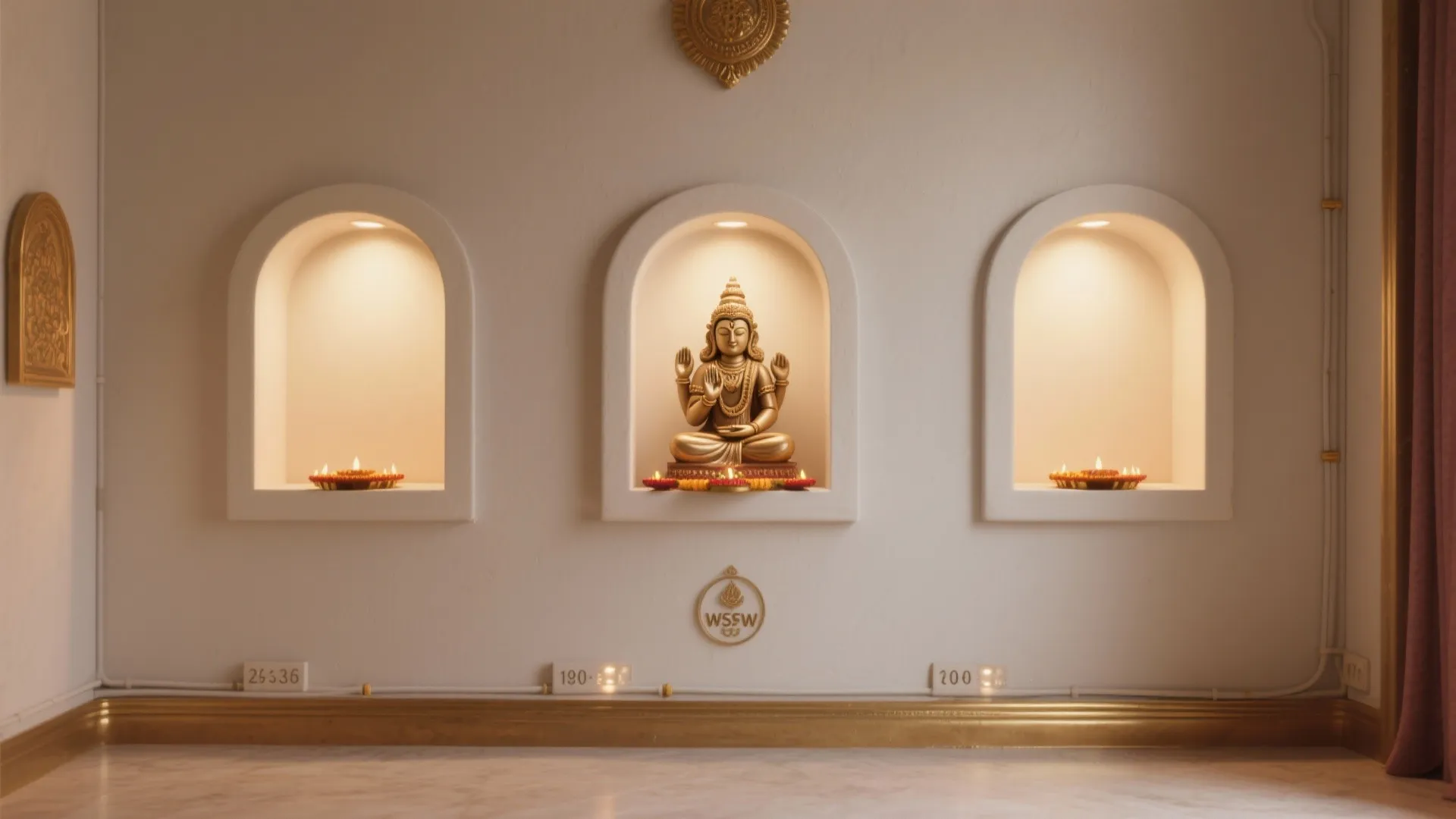 4. POP Wall Niches Framing the Deity