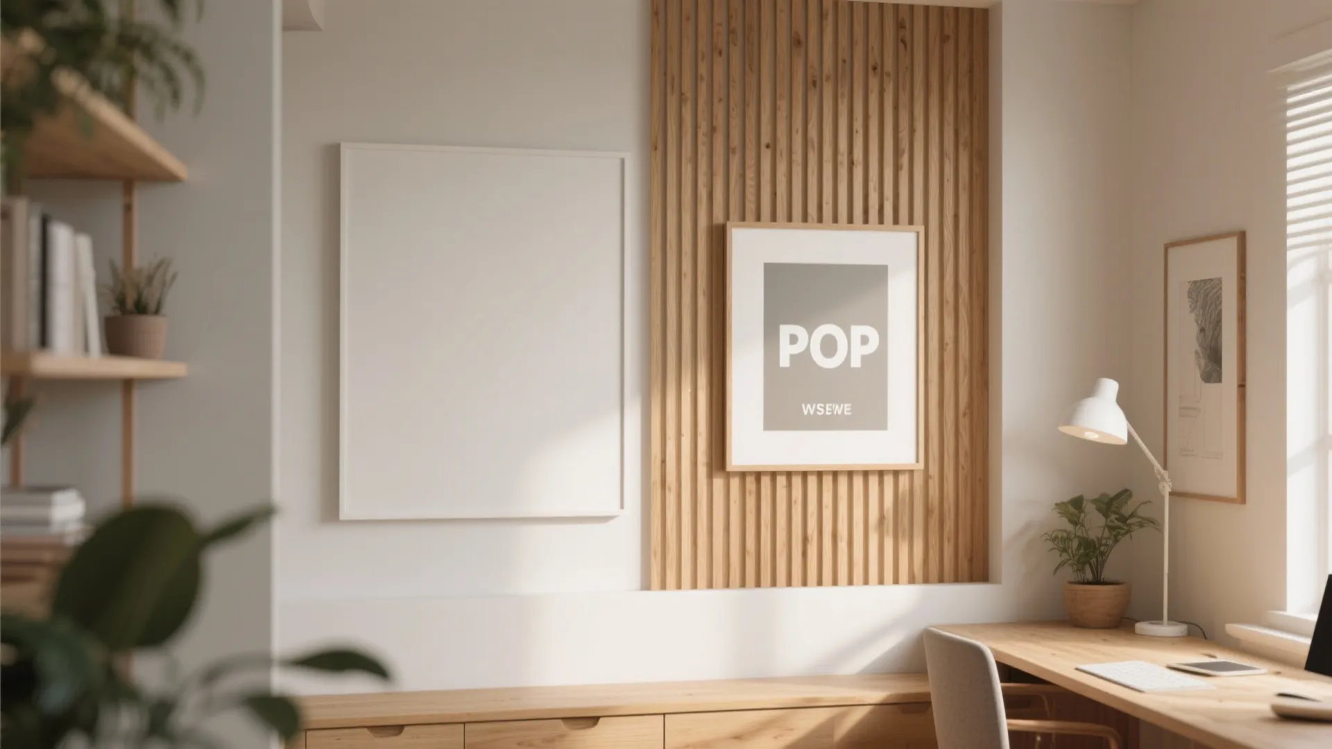 4. POP and Wood Combination Wall