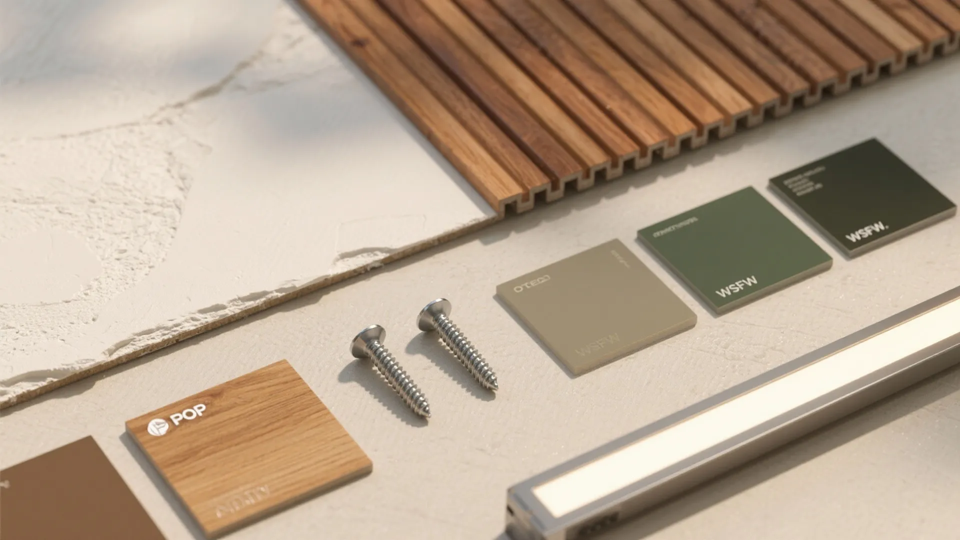 Hybrid POP + Wood (or Faux Wood) Warmth